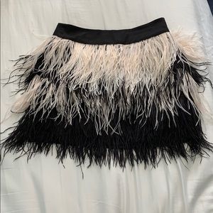 Club Monaco Genuine Feather Skirt